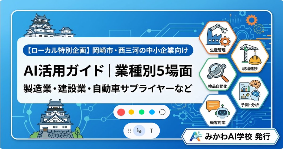 岡崎市・西三河の中小企業向けAI活用ガイド｜製造業・建設業など業種別5場面のサムネイル
