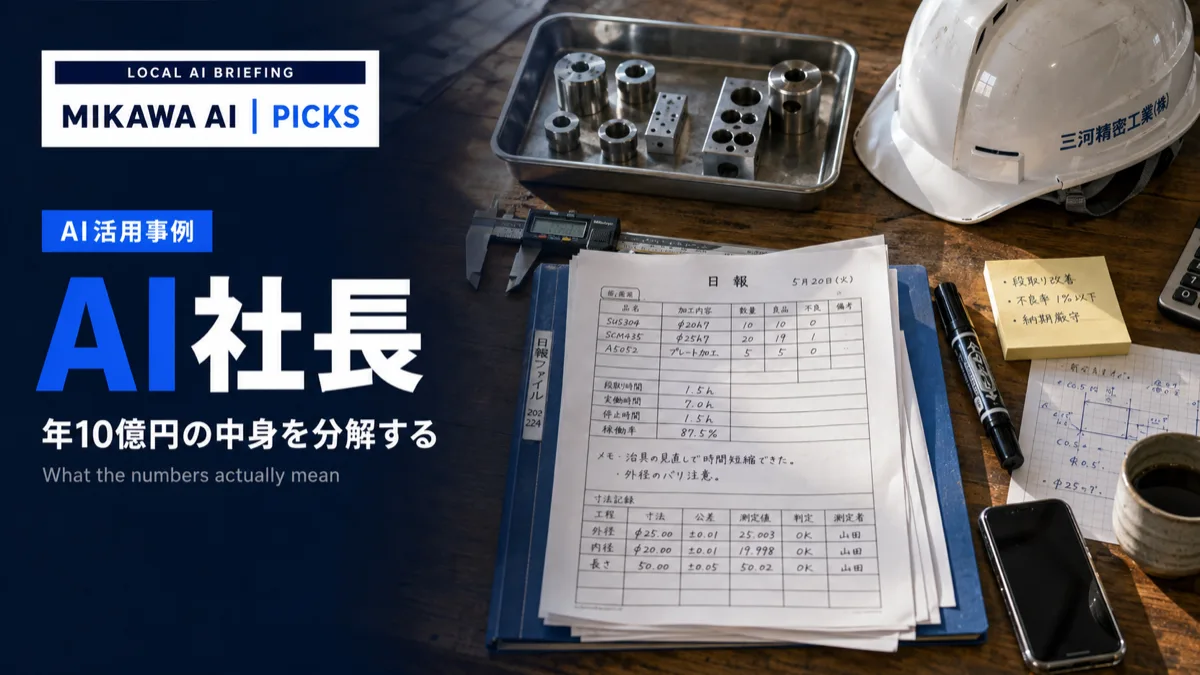 社長の判断をAIに覚えさせた製造業｜「年10億円」の中身を分解するのサムネイル