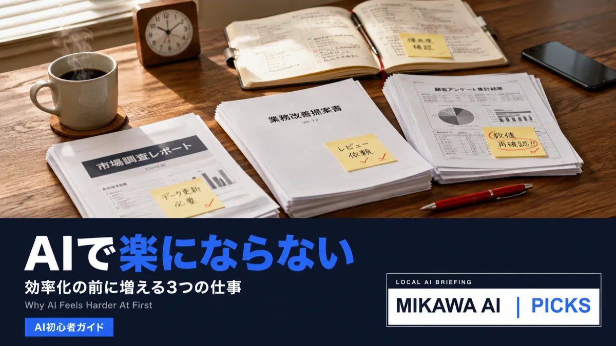 「AIで楽になると思ったら真逆」　効率化の前に必ず増える3つの仕事のサムネイル