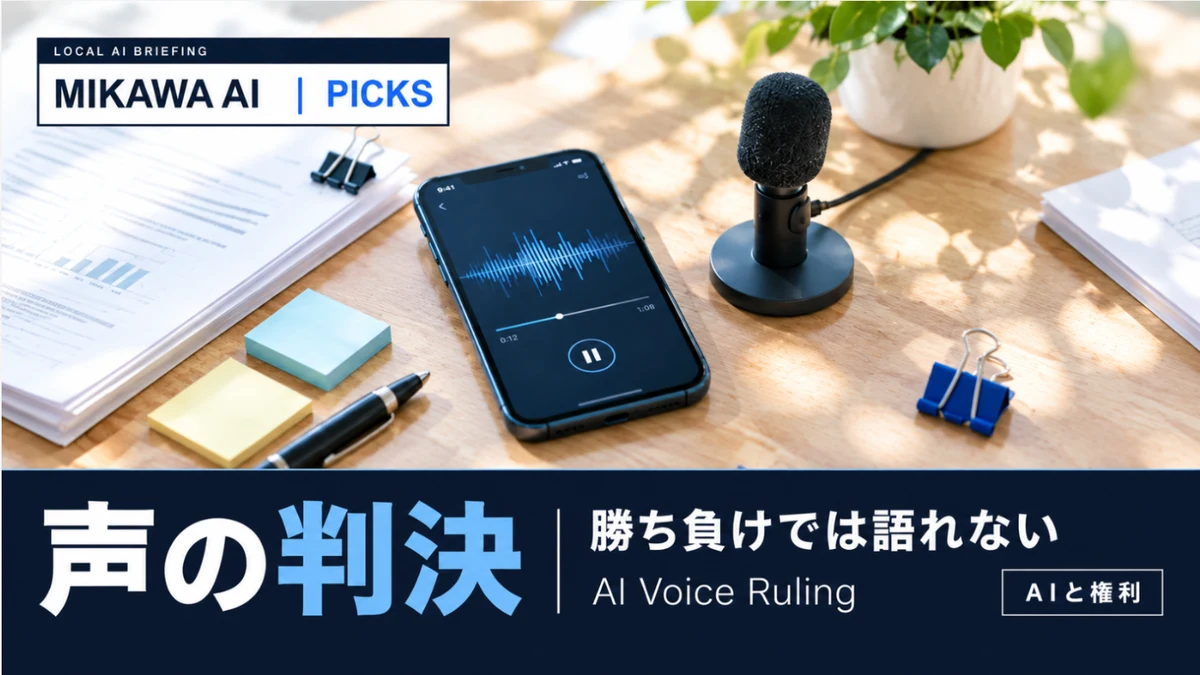 津田健次郎さんの声AI訴訟とは｜中小企業がAIの声を使う前に知ることのサムネイル